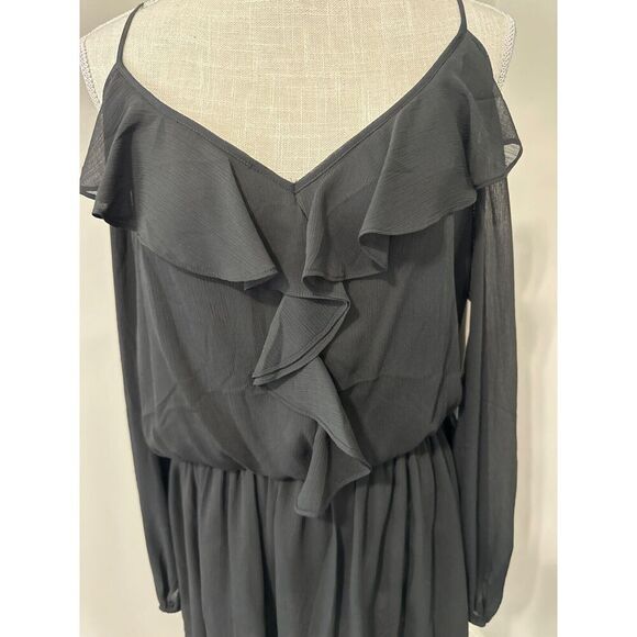 NWT Boston Proper Womens Dress 12 M Ruffle Fairy Vamp Witchy - Picture 4 of 7